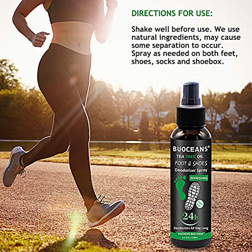 Shoe Deodorizer, Foot Deodorant Spray, All Natural and 100 Safe For All Shoes & Feet, Fresh