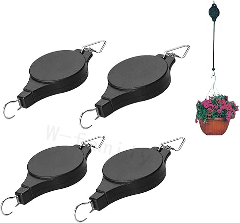 Amazon Com 4pcs Retractable Plant Pulley Adjustable Hanging
