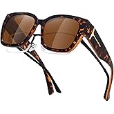 MEETSUN Oversized Fit Over Glasses Sunglasses for Women Men Large Trendy Polarized Sunglasses for Driving UV Protection