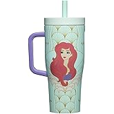 Corkcicle Cruiser Insulated Tumbler with Handle & Straw - Keeps Drinks Ice Cold - Triple-Insulated - Leakproof Travel Mug - BPA-Free - Summer Drinkware Gift - 22 oz, Ariel