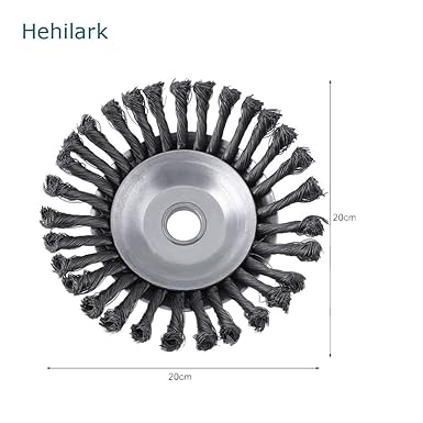 Hehilark Unkrautbürste Wildkrautbürste Fugenbürste Bürste Scheibenbürste Kegelbürste für Motorsense Freischneider Diameter:20