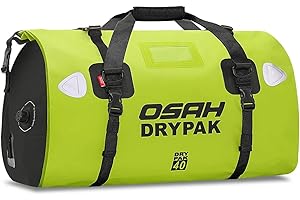 IRON JIA'S Motorcycle Dry Bag - Waterproof Duffle & Luggage Tail Bag Saddle Bags with Shoulder Straps, Roll Top Closure (Green, 40L)