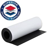 Superior Graphic Supplies Magnetic White Material - Extremely Strong &amp; Flexible Magnetic Sheet Roll Matte White -30 Mil / 0.03" Thickness - 24"W x 60"L