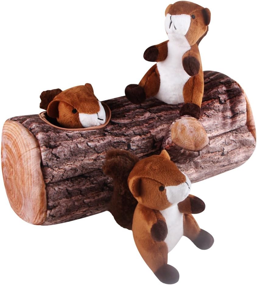squirrel tree dog toy