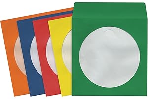 Maxell CD403 Multicolor 100-Pack CD/DVD Sleeves 190132