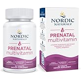 Nordic Naturals Prenatal Multivitamin for Women - Daily Vegetarian Prenatal Vitamins - 22 Essential Nutrients, Including B6, Folate, and Iron - 60 Tablets - 30 Servings