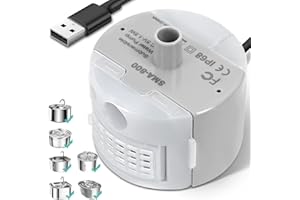 ONECUTE Ultra-Quiet Replacement Pump for Stainless Steel Cat Water Fountains - SMA-800 Motor - Safe and Easy to Clean with Low Voltage DC 5V and USB Cable (Side Suction Pump)