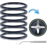 Pack of 6 Replacement Parts Gaskets with Lip Compatible with 600w 900w NutriBullet Extractor Blender