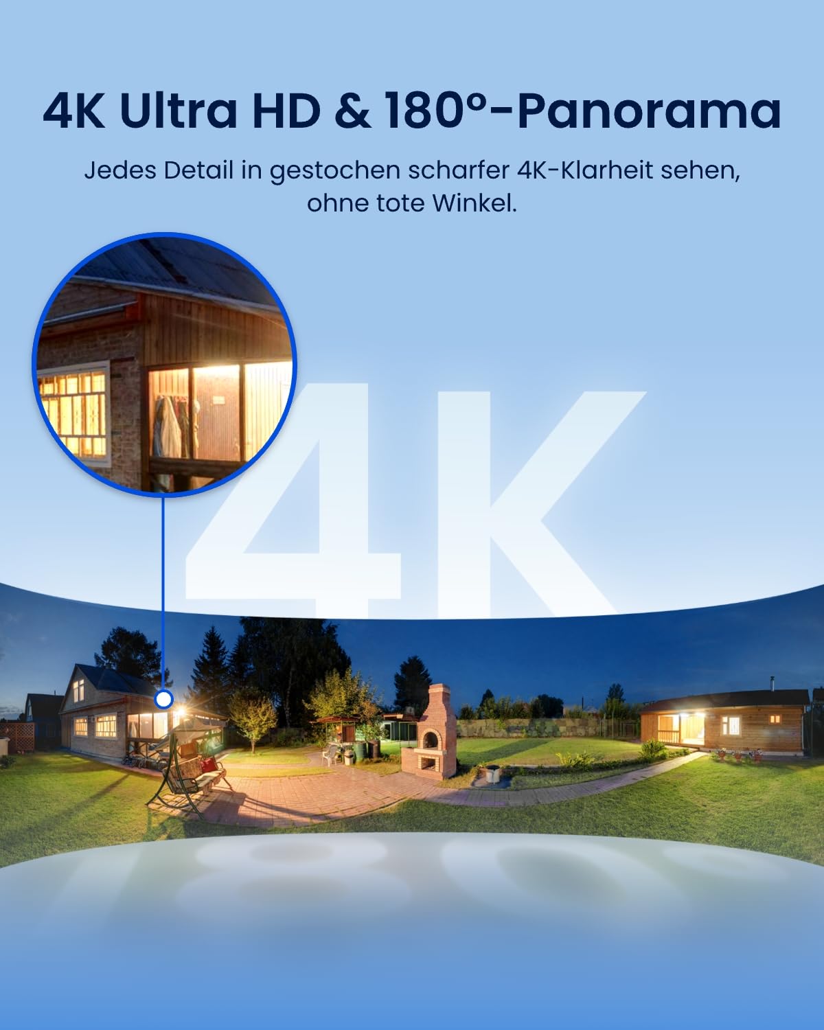 Reolink Elite Floodlight WiFi, 4K Wi-Fi 6 Überwachungskamera Aussen mit 3000 Lumen Flutlicht, Dimmbares Licht(3000K~6500K), WLAN Kamera Outdoor, Lokale KI-Videosuche, 180° Panoramablick, KI-Erkennung 2
