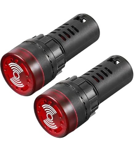 uxcell 信号表示灯 AC/DC 24V 6 mm ケーブル付き 照明 工具 Amazon.com: uxcell 5Pcs Red Indicator Light with Buzzer AC/DC 110V