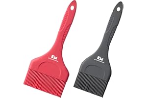 Kitchen Mama Platinum Silicone Extra Wide Pastry & Basting Brush Utensil Set – Heat Resistant, Dishwasher Safe, BBQ Grilling,