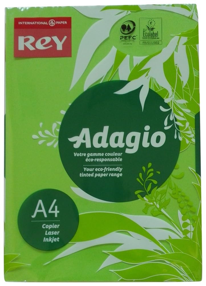 Adagio 30218 A4 80 gsm Rey Paper - Deep Green (Pack of 500 Sheets)