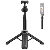 Maectech 15.8"40cm Quick Release Selfie Stick Tripod for Insta360 X5/AcePro | 2-in-1 extendable mini tripod, for Insta360 X4 Air/Ace Pro2,for panoramic shooting,camera travel vlog,360&deg; ball head