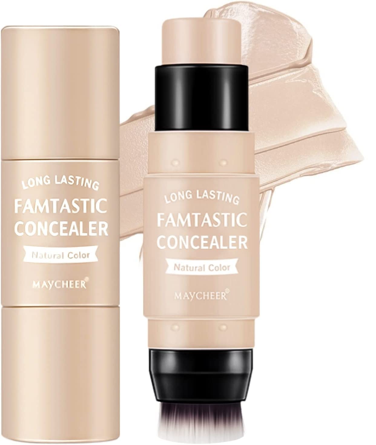 Contour Stick Concealer Bronzer Stick Single Shade With Single Brush Creamy Texture Foundation Stick, Blends Easily Face Body Makeup（Highlight Color）