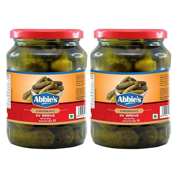 Abbies Gherkins Big in Vinegar, 680g, Pack of 2