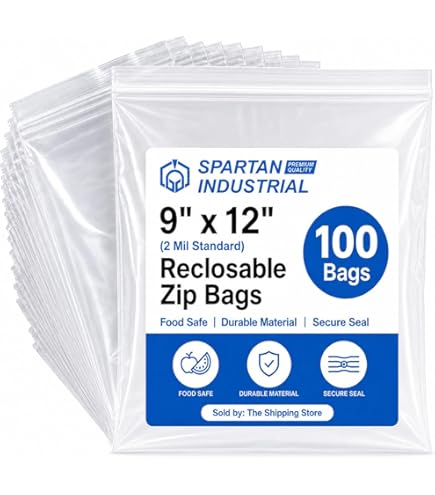 bright@リサイクル梱包 Amazon.com: Spartan Industrial - 8” X 12” (100 Count) 2 Mil Clear