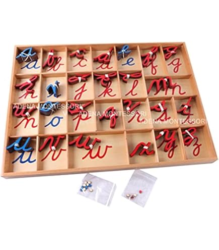 Montessor Cursve Captal Case Sandpaper Letters