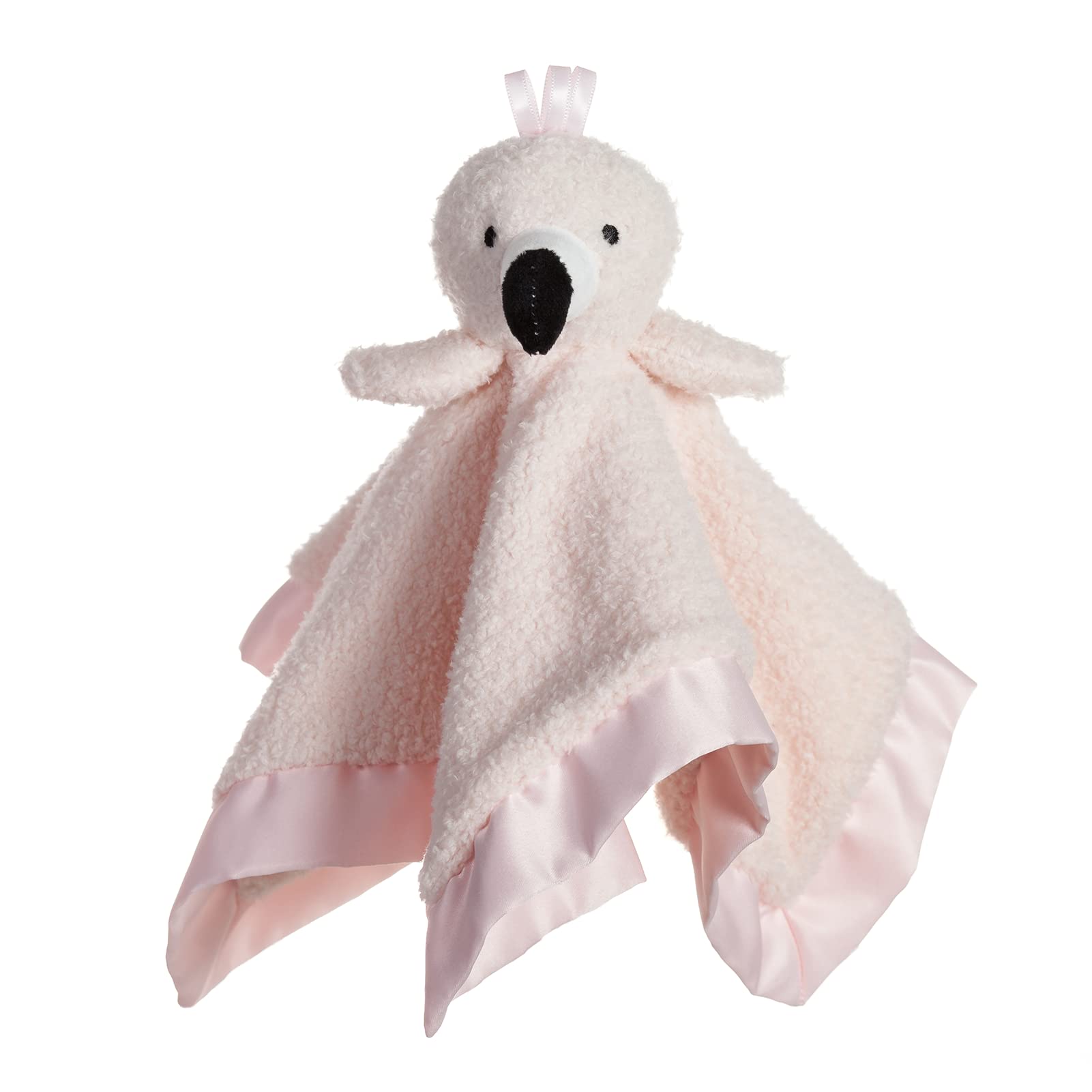 Apricot Lamb Stuffed Animals Flamingo Bird Security Blanket Infant Nursery Character Blanket Luxury Snuggler Plush Baby Lovey(Flamingo, 13 Inches)