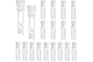 LEINUOSEN Vertical Blind Replacement Parts Repair Tabs White Stems for Window Carrier Vertical Blinds Curtain Accessories(20 Pieces)