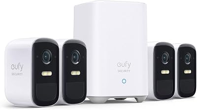 eufy Security eufyCam 2C Pro 4-Cam Kit 2K, HomeKit, 180-Day Battery, IP67