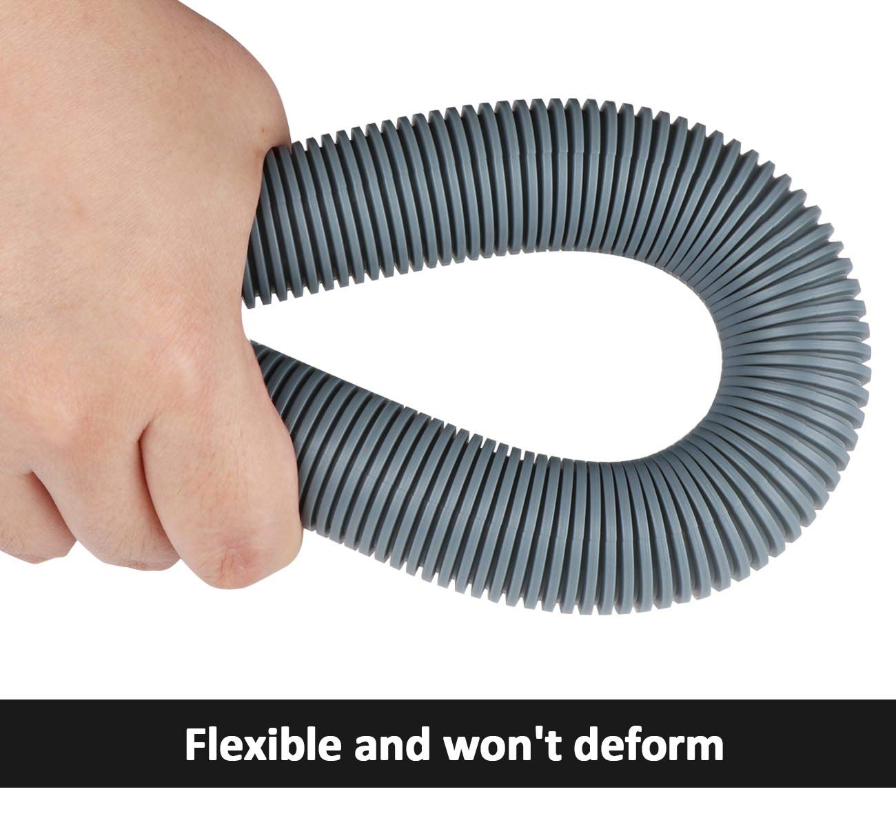 1Plusselect Washing Machine Drain Hose Extension Kit, Universal Replacement Flexible Washing Mashine Discharge Hose Dishwasher Drain Hose(5FT)