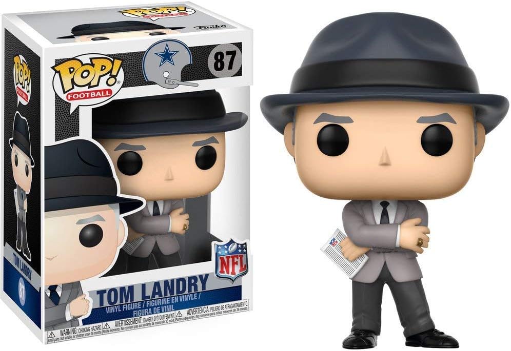 NFL Legends Tom Landry Cowboys Coach Pop! Vinyl Figure and (Bundled with Pop BOX PROTECTOR CASE)