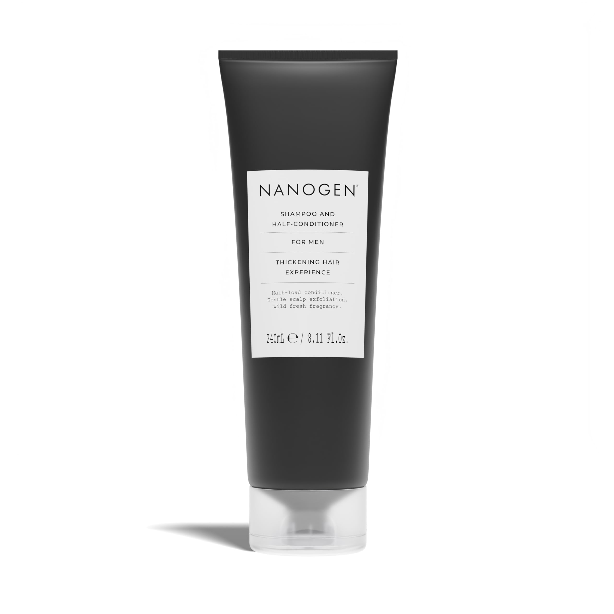 Nanogen Thickening Shampoo and Half Conditioner for Men 240ml - Sensitive, deep cleansing with Salicylic acid and Hair Growth Ingredients to encourage hair growth. Can use with Minoxidil treatment.