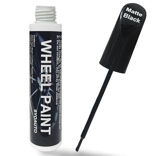 SYOAUTO Black Rim Touch Up Paint Rim Scratch Repair Pen Wheel Touch Up  Paint Car Rim Paint Pen Universal Color Satin Matte Black Wheel Paint  (Matte