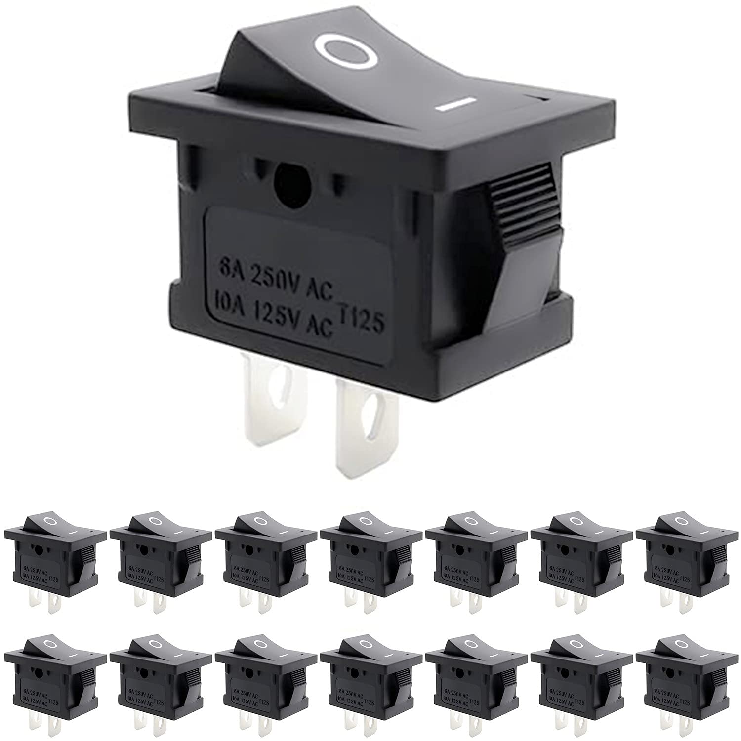ZUPAYIPA 15 Pcs AC 6A/250V 10A/125V 2 Solder Lug