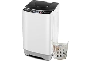 Nictemaw Portable Washing Machine 15.6Lbs Large Capacity 2.1 Cu.ft Laundry Machine with 10 Programs and 8 Water Levels Selections Compact Washer Machine for Apartment, Home, Dorms, Rv