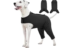 Kuoser Dog Surgery Suit for Back Legs, Dog Rear Leg Sleeve to Stop Licking, Female Spay Recovery Suit for Dogs After Surgery, Pet Puppy Surgical Onesie for Abdomen Wounds Skin Disease