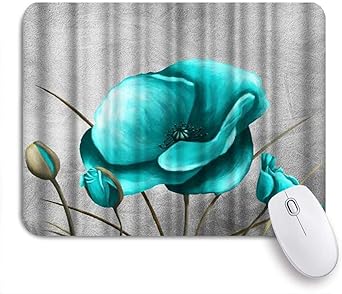 Minalo Gaming Mauspad rutschfeste Gummibasis, blaugrüne und graue