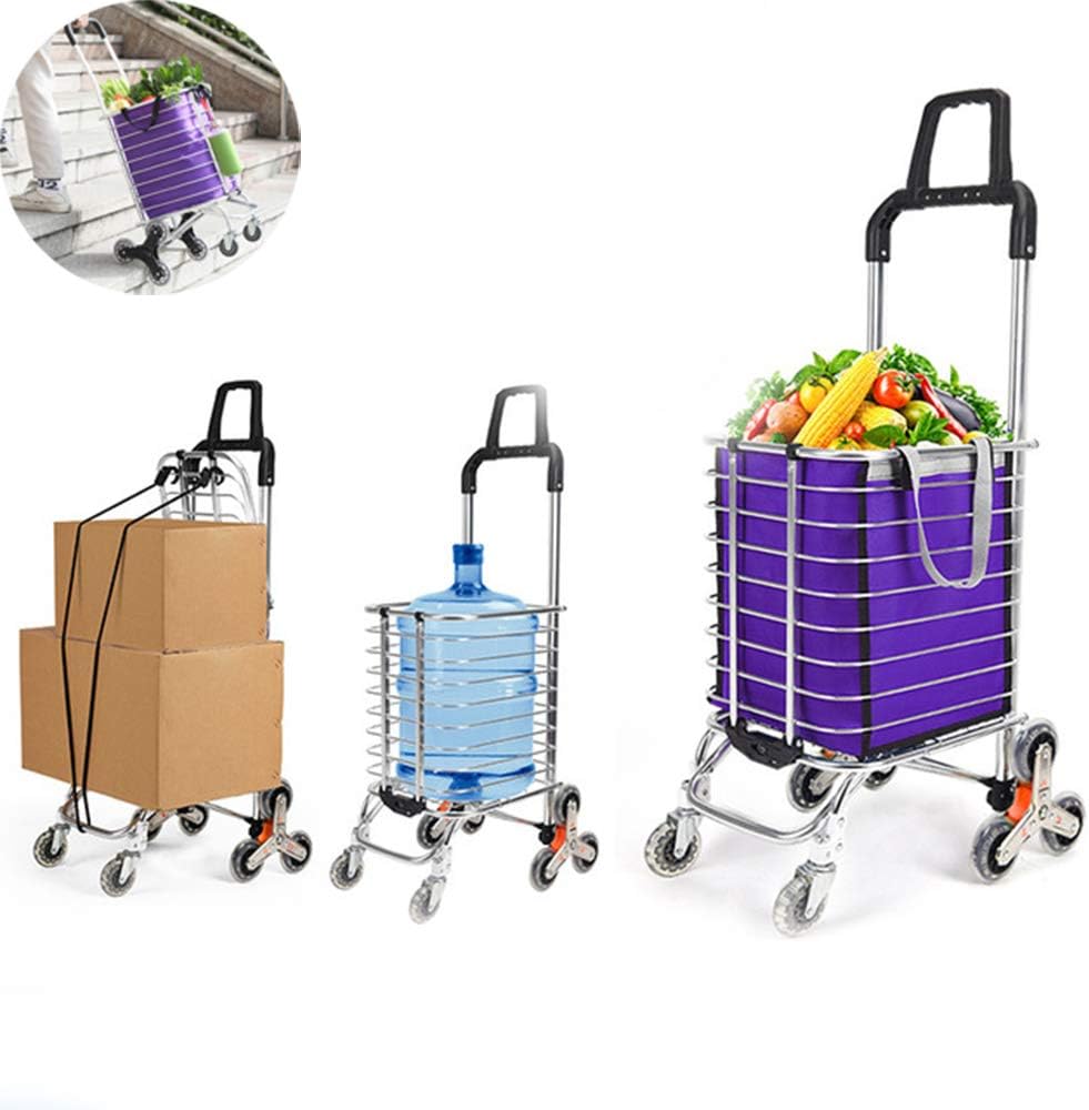 MAQRLT Large Capacity Shopping Trolley on Wheels,Folding Shopping Cart