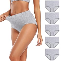 Molasus Women's Soft Cotton Underwear Briefs High