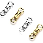 Zpsolution Double Opening Swivel Clasp for Necklace, Clasp Connector for Pendant, Necklace Charm Holder Silver/Gold 4PCS