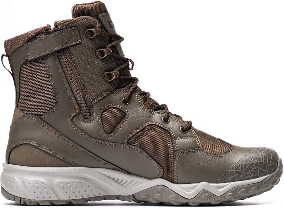 CQR Men's Military Tactical Boots, Water Repellent Lightweight Mid-Ankle Combat Boots, Durable EDC Outdoor Work Boots: Shoes