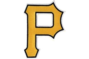 Emblem Source Pittsburgh Pirates Alternate 'P' Patch, 1 Piece, Rectangular, Sports Collector Patch, Sew On, Plastic, 3 Inches Wide by 4 Inches Tall