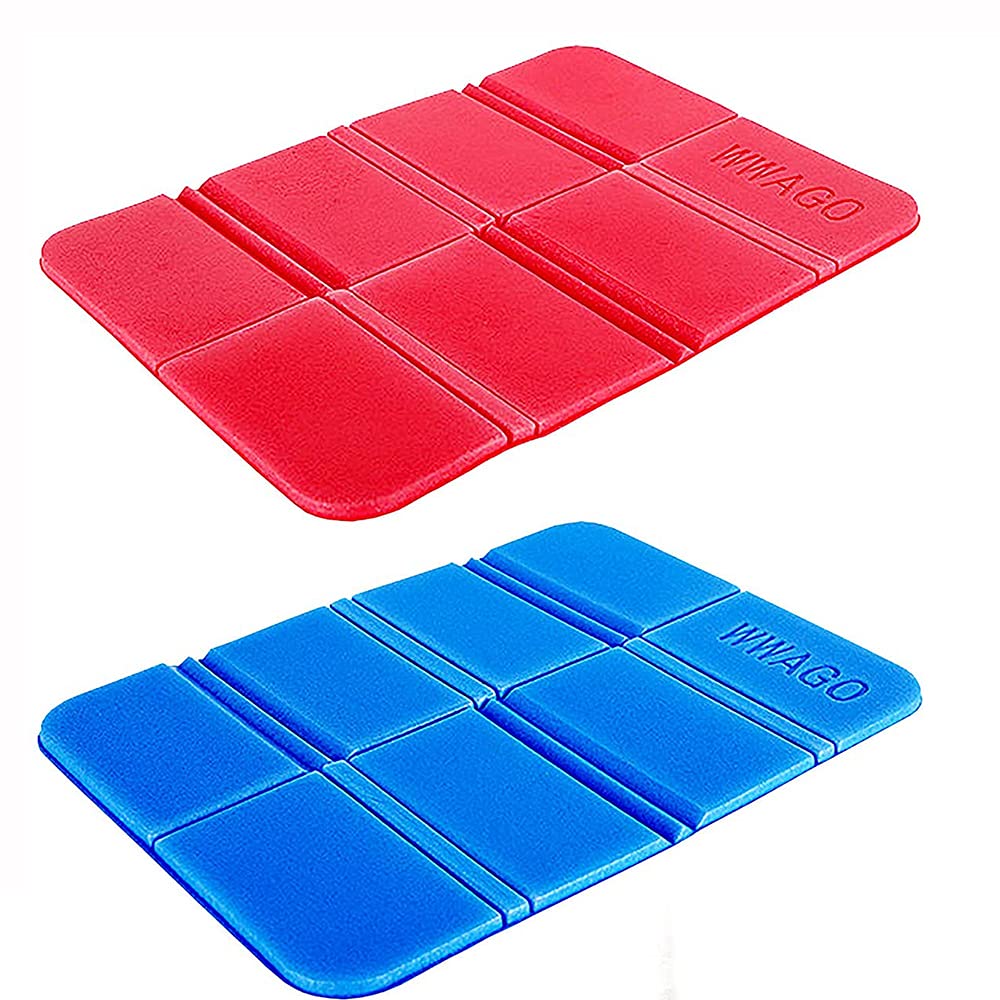 ANCLLO 2PCS Camping Cushion Seat Foldable Ultralight EVA Foam Sitting Pads-Save Your Backpack Space and Reduce Weight