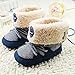 Kidstree Toddler Boots, Soft Baby Shoes, 0-18M Winter Baby Boy Boots Soft Sole Lace Up Baby Soft Toddler Boots Shoes (12)