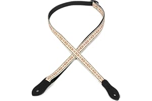 1/2" Jacquard Weave Mandolin/ukulele Strap With Dual Leather Strap Pin Ends. Adjustable To 50"