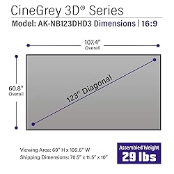 Akia Screens ALR Projector Screen 123 inch 16:9 4K