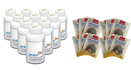 10x Amino4u = 1200 Presslinge + GRATIS 12x Wurzelkraftproben