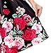 Noctflos Women's Vintage 1950s Floral Print BoatNeck Swing Cocktail Tea Dress