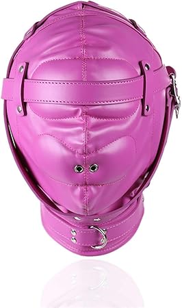 Hizzeen Sm Spielzeug Leder Sensorische Deprivation Bondage Restraint Masken Haube Fur Erwachsene Paare Geschenk Lila Amazon De Sport Freizeit