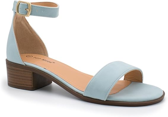 light blue ankle strap sandals