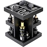 EXIN DECHEN Cologne Organizer for Men,Cologne Stand,3 Tier Wooden Perfume Shelf with Rotate,Desk Organizer,Gifts for Dad From Wife,Husband Boyfriend Birthday Gift Ideas,Gifts for Men