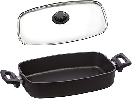 Eurolux Universal Guss Brater Set Mit Deckel 33 X 22 Cm Kleiner Flacher Ofenfester Multibrater Mit Ceramik Beschichtung Ohne Induktion Amazon De Kuche Haushalt
