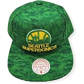 Seattle Supersonics Mitchell &amp; Ness NBA Snapback Cap Hat Green Crown/Visor Team Color HWC Logo