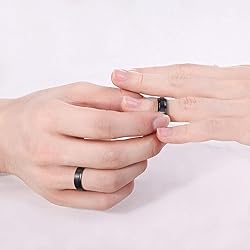 TRUMIUM 6mm Wedding Rings for Men Women I Love You