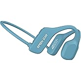 NOERLX Bone Conduction Headphones, Open Ear Wireless Headphones with Microphone, Bluetooth 5.3, 6 Hours of Use Time, IPX5 and Sweat Resistant Sports Headphones for Outdoor, Workout, Cycling (Blue)